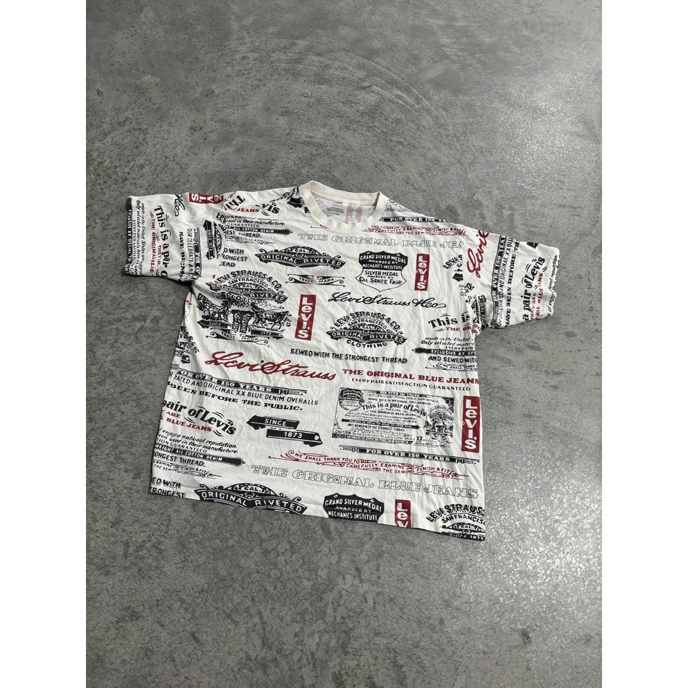 Levi's Graphic Logo Print T-Shirt Men's XL Vintage Fit 100% Cotton